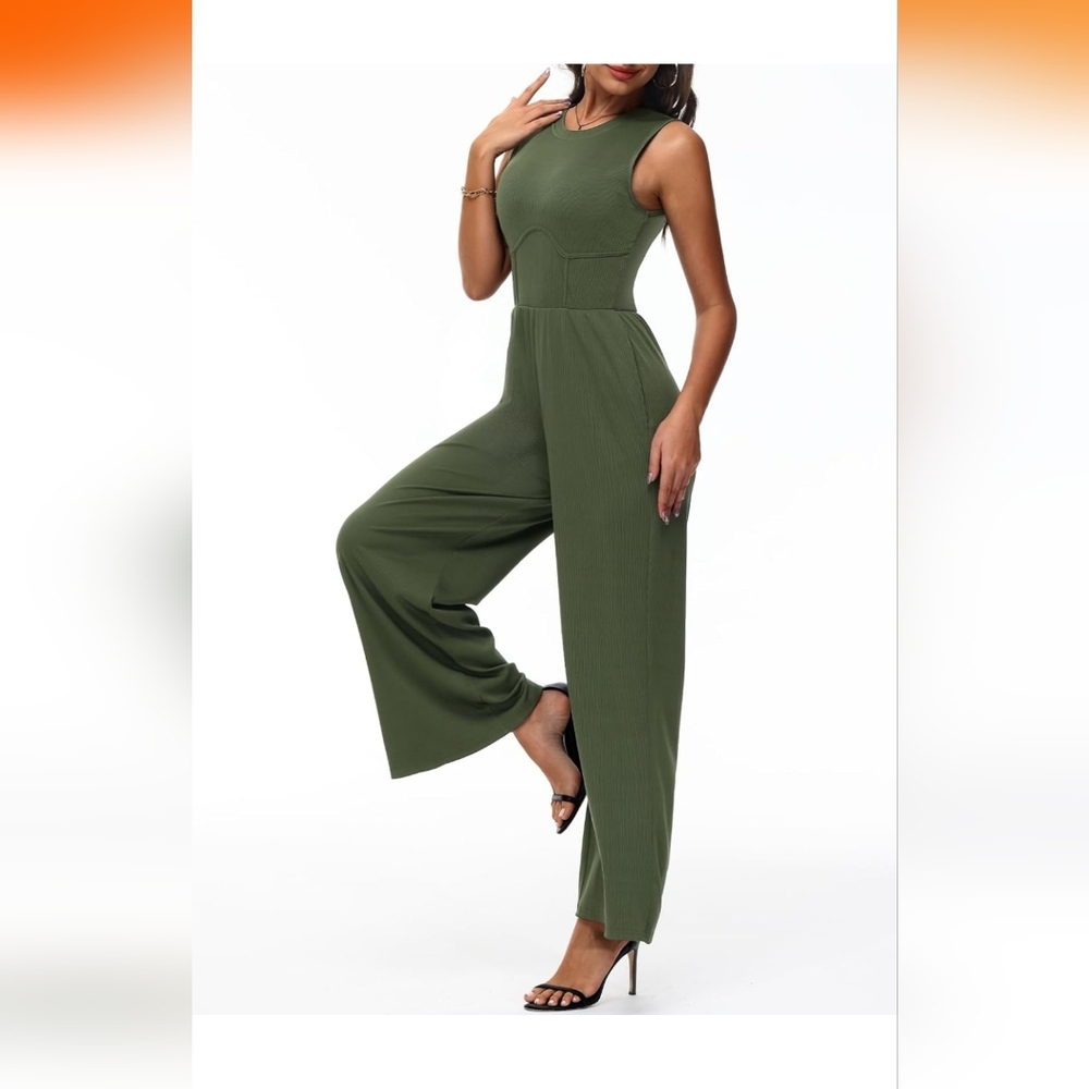 Olive green jumpsuit - Picture 4 of 8